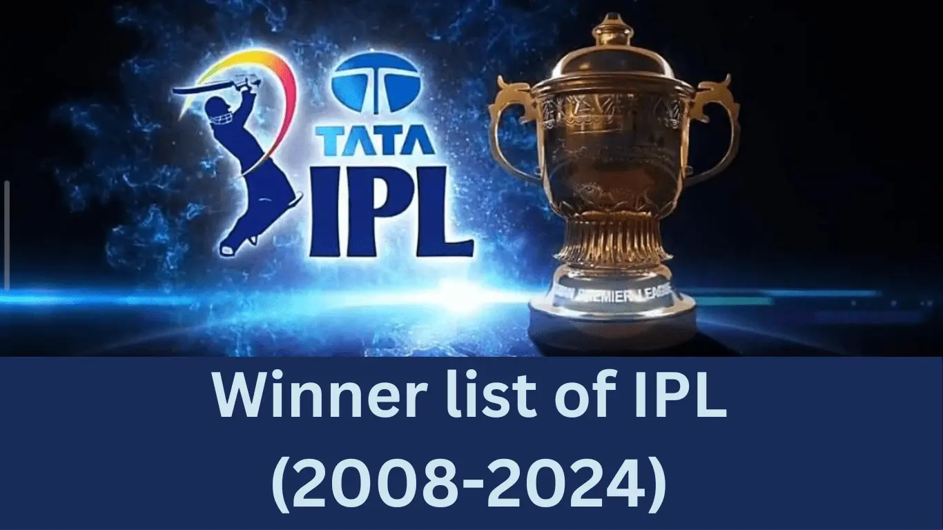 Winner List Of IPL From 2008 To 2024 Complete List Cricketcafe